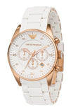 Emporio Armani Sportivo White Dial White Rubber Strap Watch For Men - AR5919 Authentic Buy Shop Now