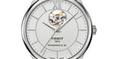 Tissot T Classic Tradition Powermatic 80 Open Heart Silver Dial Brown Leather Strap Watch for Men - T063.907.16.038.00 Authentic Buy Shop Now