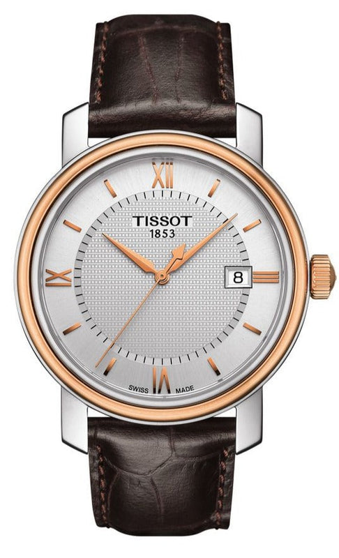 Tissot Bridgeport Lady White Dial Brown Leather Strap Watch For Women - T097.010.26.118.00 Authentic Buy Shop Now