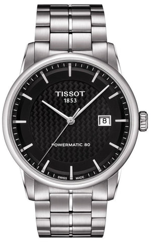 Tissot Luxury Powermatic 80 Black Dial Silver Steel Strap Watch for Men - T086.407.11.201.02 Authentic Buy Shop Now