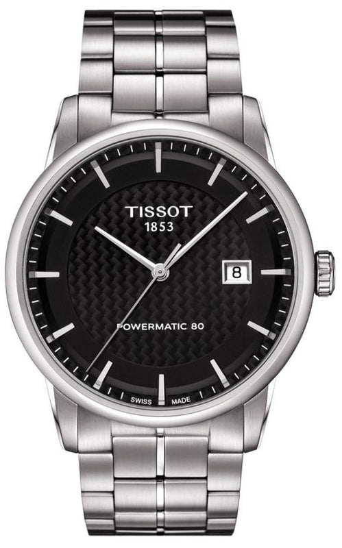 Tissot Luxury Powermatic 80 Black Dial Silver Steel Strap Watch for Men - T086.407.11.201.02 Authentic Buy Shop Now
