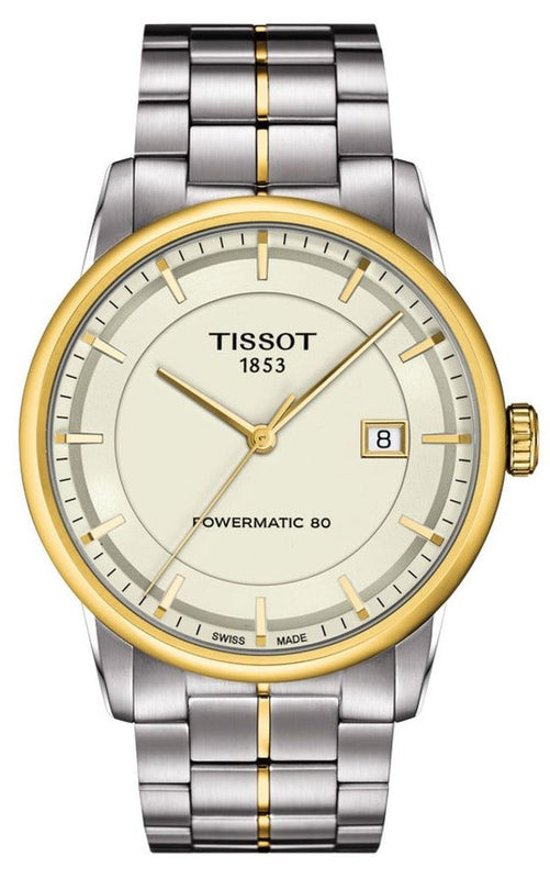 Tissot Luxury Powermatic 80 Gold Dial Silver Steel Strap Watch For Men - T086.407.22.261.00 Authentic Buy Shop Now