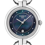 Tissot T Lady Flamingo Mother of Pearl Blue Dial Silver Steel Strap Watch for Women - T094.210.11.126.00 Authentic Buy Shop Now