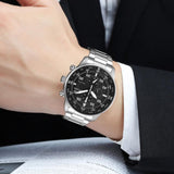Citizen Eco Drive Chronograph Black Dial Silver Steel Strap Watch For Men - CA0690-88E Authentic Buy Shop Now