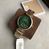 Michael Kors Skylar Green Dial Gold Steel Strap Watch for Women - MK6065 Authentic Buy Shop Now