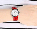 Tissot Couturier White Dial Red Leather Watch For Women - T035.210.16.011.01 Authentic Buy Shop Now