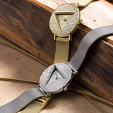 Guess Iconic Diamonds Gold Dial Gold Mesh Bracelet Watch For Women - GW0477L2 Authentic Buy Shop Now