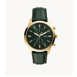 Fossil Townsman Chronograph Green Dial Green Leather Strap Watch for Men - FS5599 Authentic Buy Shop Now