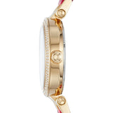 Michael Kors Parker Pink Mother of Pearl Dial Two Tone Steel Strap Watch for Women - MK6490 Authentic Buy Shop Now