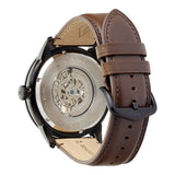Fossil Townsman Automatic Black Dial Brown Leather Strap Watch for Men - ME3155 Authentic Buy Shop Now