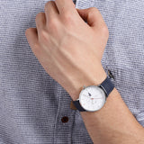 Lacoste Moon Multifunction White Dial Blue Leather Strap Watch for Men - 2010975 Authentic Buy Shop Now