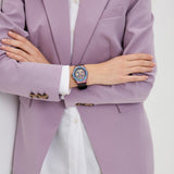 Guess Multifunction Analog Purple Dial Black Rubber Strap Watch For Women - GW0620L4 Authentic Buy Shop Now