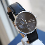 Tommy Hilfiger Brooklyn Black Dial Black Leather Strap Watch for Men - 1791509 Authentic Buy Shop Now