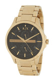 Armani Exchange Hampton Chronograph Black Dial Gold Steel Strap Watch For Men - AX2122 Authentic Buy Shop Now