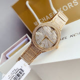 Michael Kors Kerry Crystals Gold Dial Gold Steel Strap Watch For Women - MK3360 Authentic Buy Shop Now