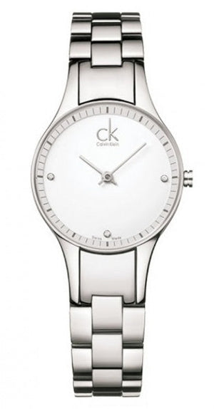 Calvin Klein Simplicity White Dial Silver Steel Strap Watch for Women - K4323101 Authentic Buy Shop Now