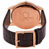 Calvin Klein City White Dial Brown Leather Strap Watch for Men - K2G21629 Authentic Buy Shop Now