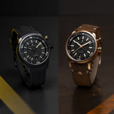 Maurice Lacroix Pontos Diver Limited Edition Black Dial Brown Leather Strap Watch For Men - PT6248-BRZ01-330-3 Authentic Buy Shop Now
