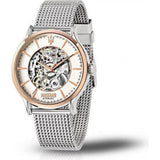 Maserati Epoca Automatic White Dial Silver Mesh Bracelet Watch For Men - R8823118001 Authentic Buy Shop Now