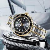 Citizen Eco Drive Promaster Diver Black Dial Two Tone Steel Strap Watch For Men - BN0194-57E Authentic Buy Shop Now