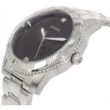 Guess Minimal Black Dial Silver Steel Strap Watch for Men - W0416G1 Authentic Buy Shop Now