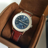 Breitling Navitimer 1 Automatic 41mm Blue Dial Brown Leather Strap Mens Watch - A17326211C1P1 Authentic Buy Shop Now