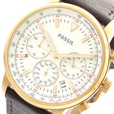 Fossil Goodwin Chronograph White Dial Brown Leather Strap Watch for Men - FS5415 Authentic Buy Shop Now