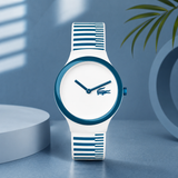 Lacoste Goa White Dial Two Tone Silicone Strap Watch for Men - 2020118 Authentic Buy Shop Now