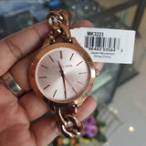 Michael Kors Slim Runway Rose Gold Dial Rose Gold Steel Strap Watch for Women - MK3223 Authentic Buy Shop Now