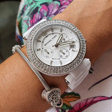 Michael Kors Parker White Dial White Ceramic Strap Watch for Women - MK5654 Authentic Buy Shop Now