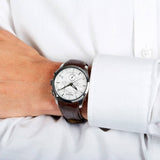 Tissot Couturier Chronograph White Dial Brown Leather Strap Watch For Men - T035.617.16.031.00 Authentic Buy Shop Now