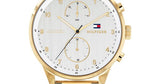 Tommy Hilfiger Chase Quartz White Dial Gold Steel Strap Watch for Men - 1791576 Authentic Buy Shop Now