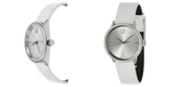 Calvin Klein Accent White Dial White Leather Strap Watch for Women - K2Y2Y1K6 Authentic Buy Shop Now