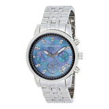 Michael Kors Jet Set Chronograph Blue Dial Silver Steel Strap Watch for Women - MK5021 Authentic Buy Shop Now
