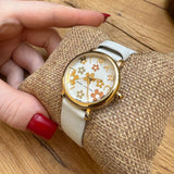Marc Jacobs Roxy White Dial White Leather Strap Watch for Women - MJ1607 Authentic Buy Shop Now