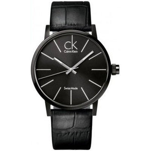 Calvin Klein Black Dial Black Leather Strap Watch for Women - K7622401 Authentic Buy Shop Now