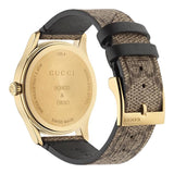 Gucci G-Timeless Brown Dial Brown Leather Strap Unisex Watch - YA1264057 Authentic Buy Shop Now
