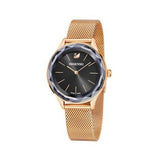 Swarovski Octea Nova Black Dial Rose Gold Mesh Bracelet Watch for Women - 5430424 Authentic Buy Shop Now