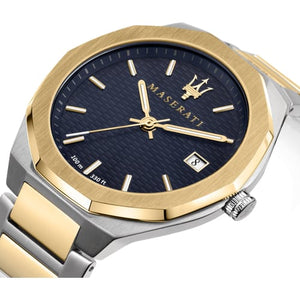 Maserati Stile Black Dial Two Tone Stainless Steel Watch For Men - R8853142008 Authentic Buy Shop Now