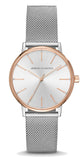 Armani Exchange Lola Analog White Dial Silver Mesh Strap Watch For Women - AX5537 Authentic Buy Shop Now