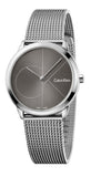 Calvin Klein Minimal Black Dial Silver Mesh Bracelet Watch for Women - K3M22123 Authentic Buy Shop Now