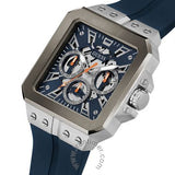 Guess Leo Chronograph Navy Blue Dial Blue Silicone Strap Watch For Men - GW0637G1 Authentic Buy Shop Now