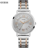 Guess Montauk Silver Dial Two Tone Steel Strap Watch For Women - W0933L6 Authentic Buy Shop Now