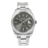 Rolex Datejust 41 Oyster Grey Dial Oystersteel Strap Watch for Men - M126300-0007 Authentic Buy Shop Now