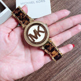 Michael Kors Parker Chronograph Gold Dial Two Tone Steel Strap Watch for Women - MK6109 Authentic Buy Shop Now