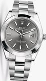 Rolex Datejust 41 Oyster Grey Dial Oystersteel Strap Watch for Men - M126300-0007 Authentic Buy Shop Now