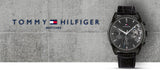 Tommy Hilfiger Baker Chronograph Black Dial Black Leather Strap Watch For Men - 1710452 Authentic Buy Shop Now