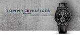 Tommy Hilfiger Aden Chronograph Black Dial Black Leather Strap Watch for Men - 1791310 Authentic Buy Shop Now