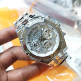 Guess Continental Silver Dial Silver Steel Strap Watch for Men - GW0261G1 Authentic Buy Shop Now