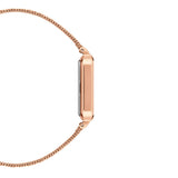 Daniel Wellington Quadro Melrose Green Dial Rose Gold Mesh Strap Watch For Women - DW00100437 Authentic Buy Shop Now
